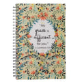 My Grace Is Sufficient Wirebound Notebook for Women - 2 Corinthians 12:9 Bible Verse - Spiral