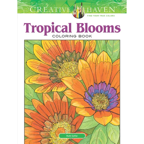 Creative Haven Tropical Blooms Coloring Book - Paperback