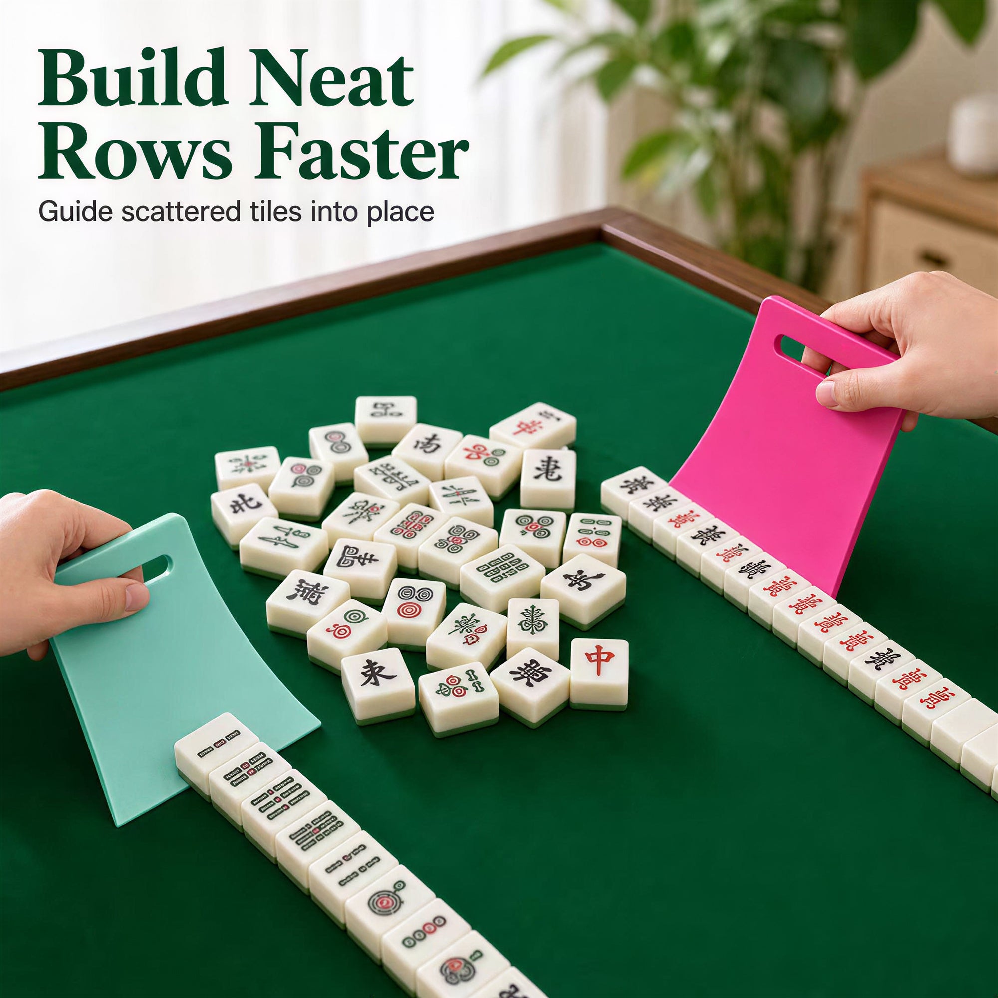 2PCS Mahjong Tile Scoops With Easy Grip Handles, Curved Tile Gathering Shovels, Lightweight Mahjong Accessories For Game Night