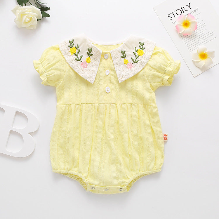 Printed Summer Romper Bum-covering Bodysuit