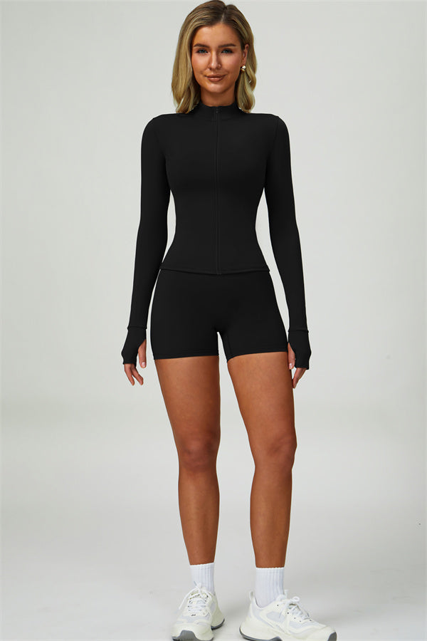 The Elixir Jacket Sports Bra Shorts 3-Piece Set
