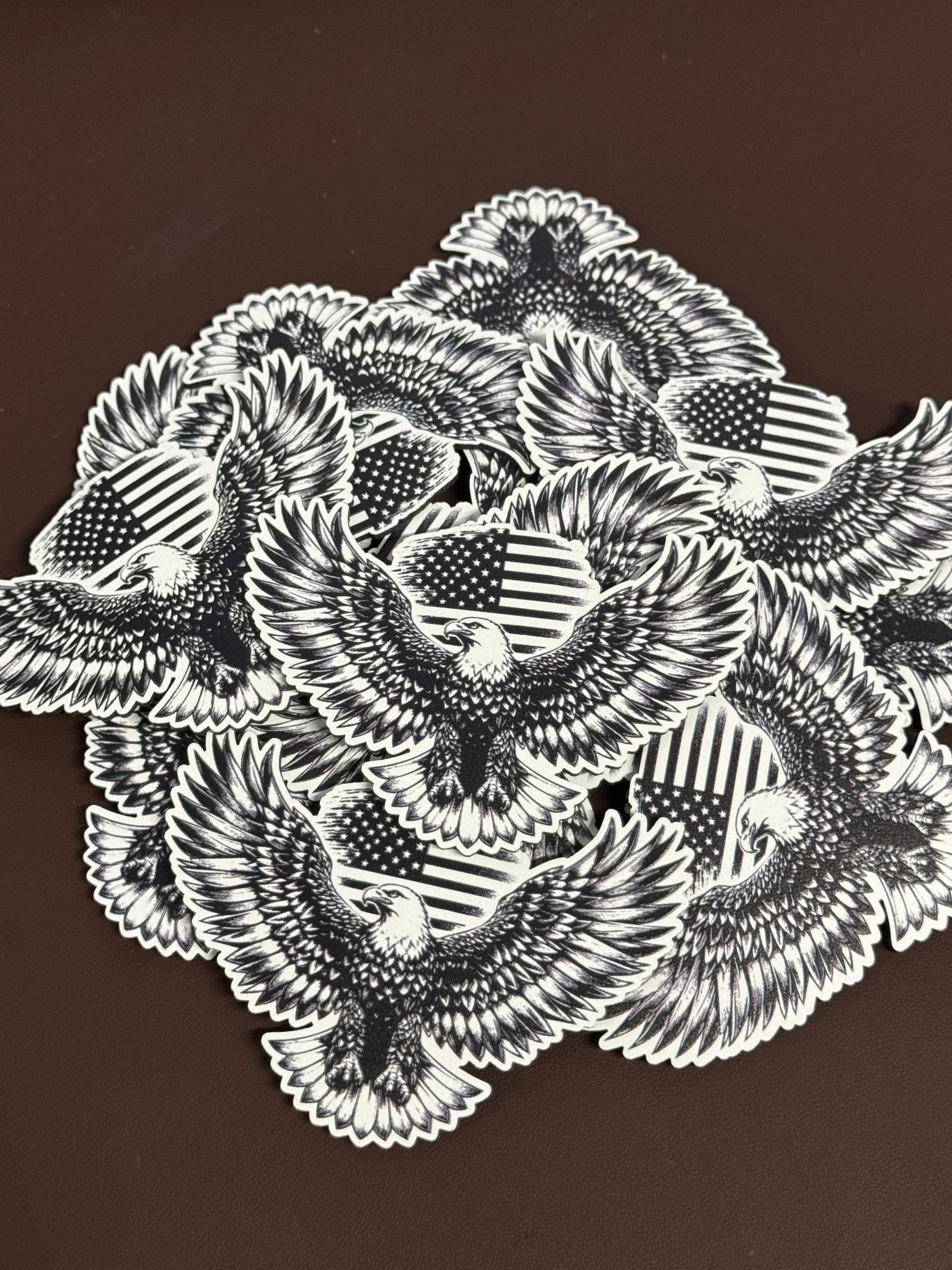 Eagle - Black & White UV Printed Patches