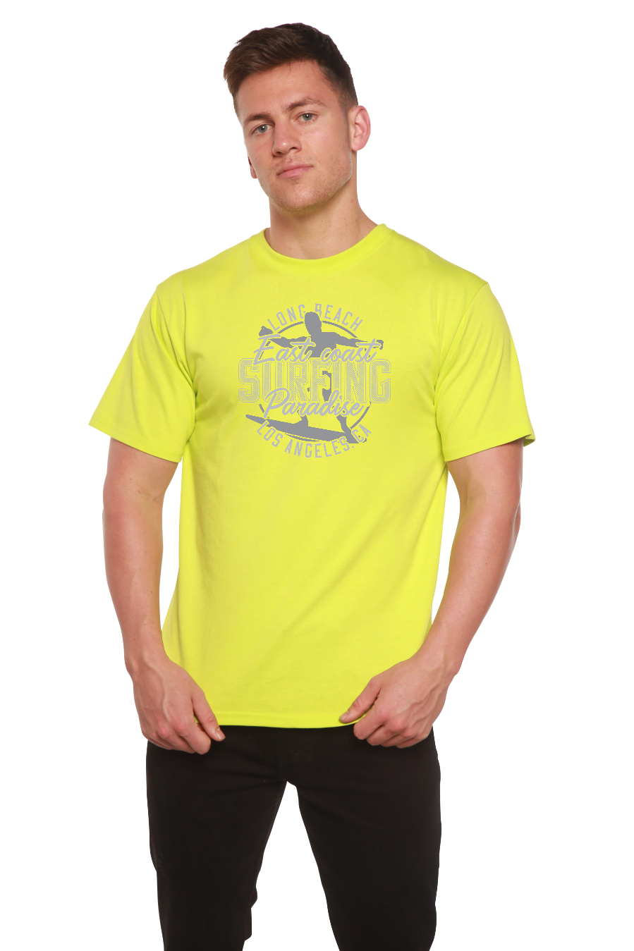 East Coast Paradise Men's Bamboo Viscose/Organic Cotton Short Sleeve Graphic T-Shirt