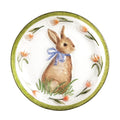 Hand Painted Easter Bunny Glass Serving Platter