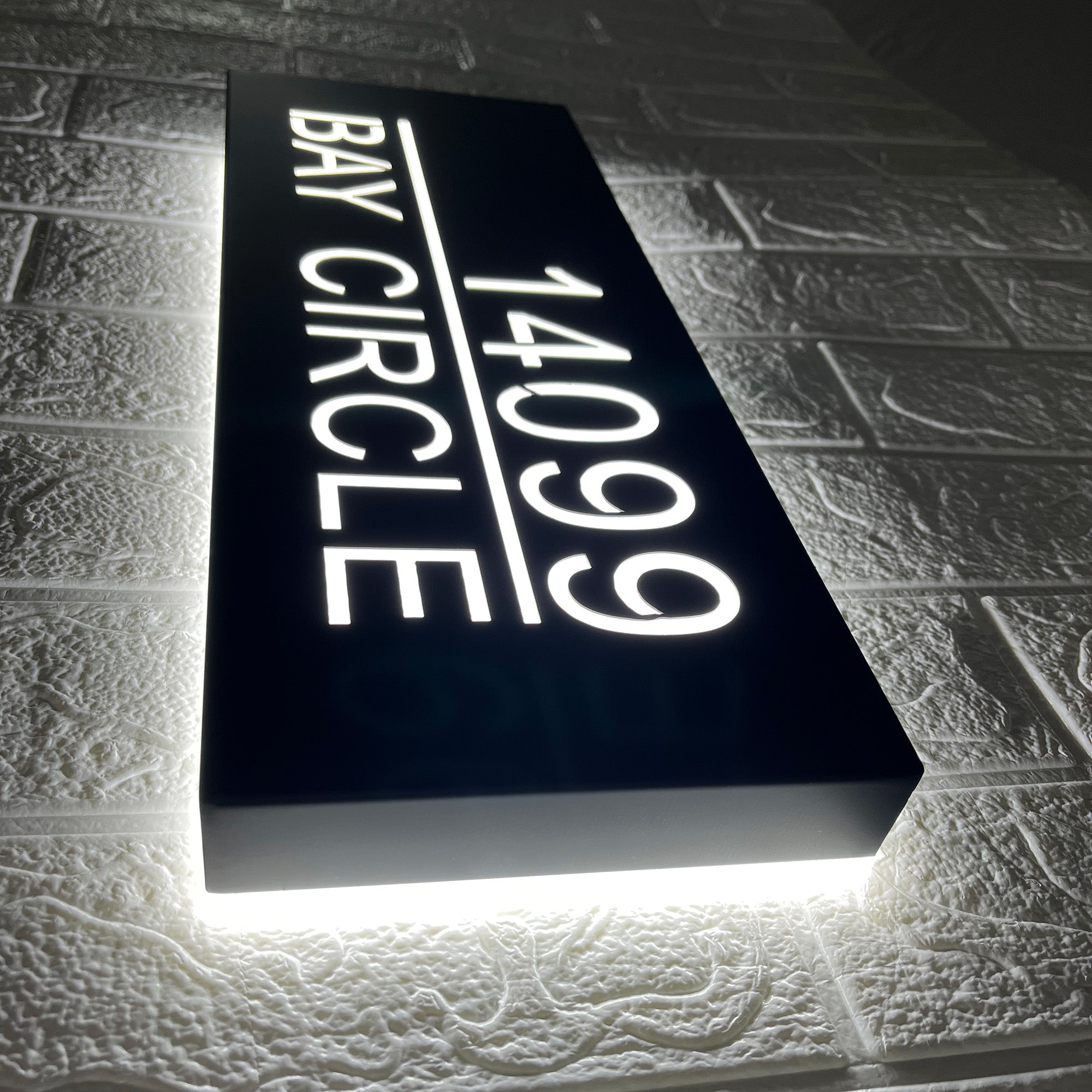 Backlit House Numbers with Street Name – Custom Illuminated Address Sign
