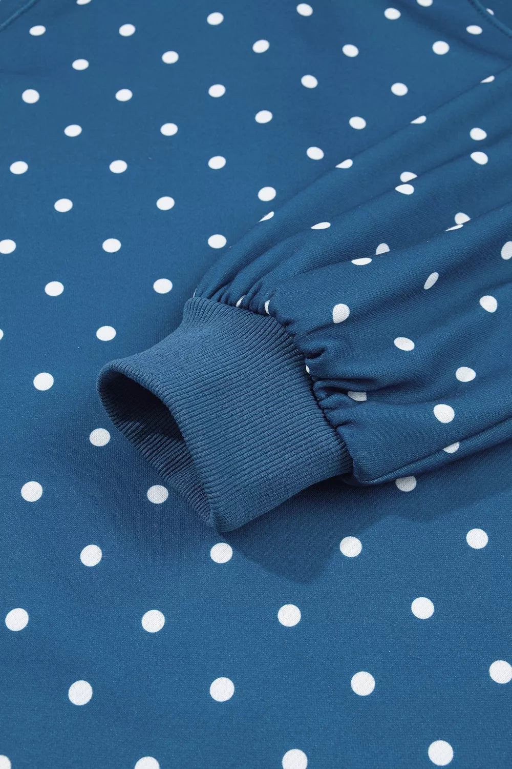 Polka Dot Snap-Button Sweatshirt
