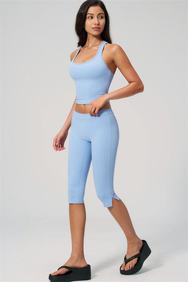 The Revive Crop Top Capri Leggings 2-Piece Set