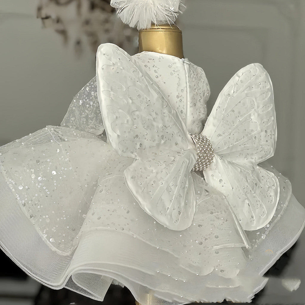 Children's Dress-year-old Girl White Western Style Girl's 61 Princess Dress