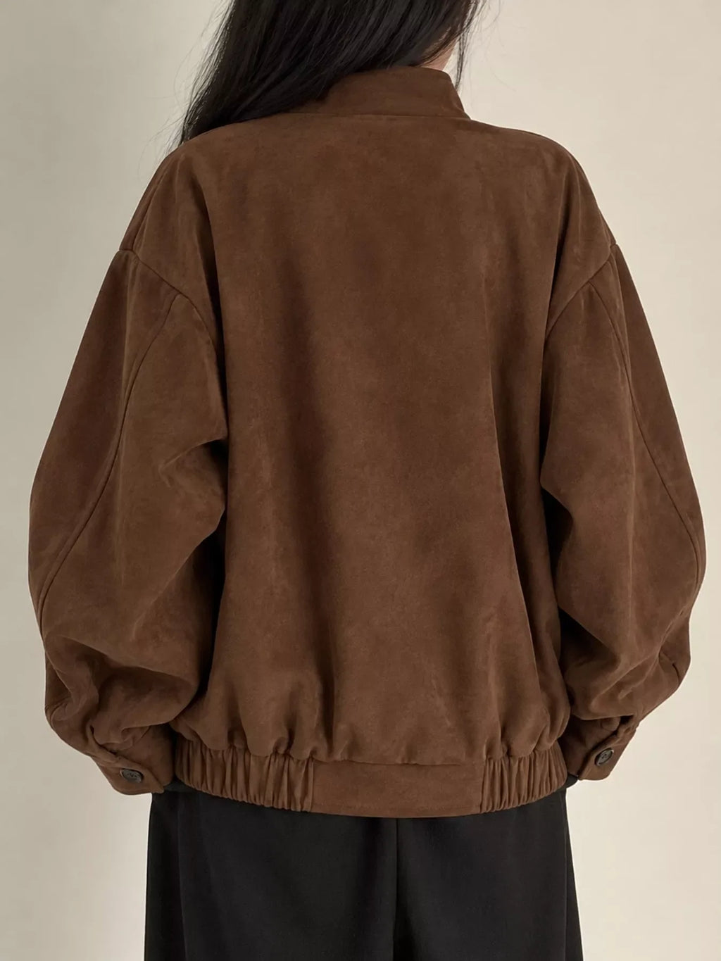 Stand Collar Zip Up Jacket