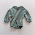 Long-sleeve Solid-color Cotton Casual Jumpsuit