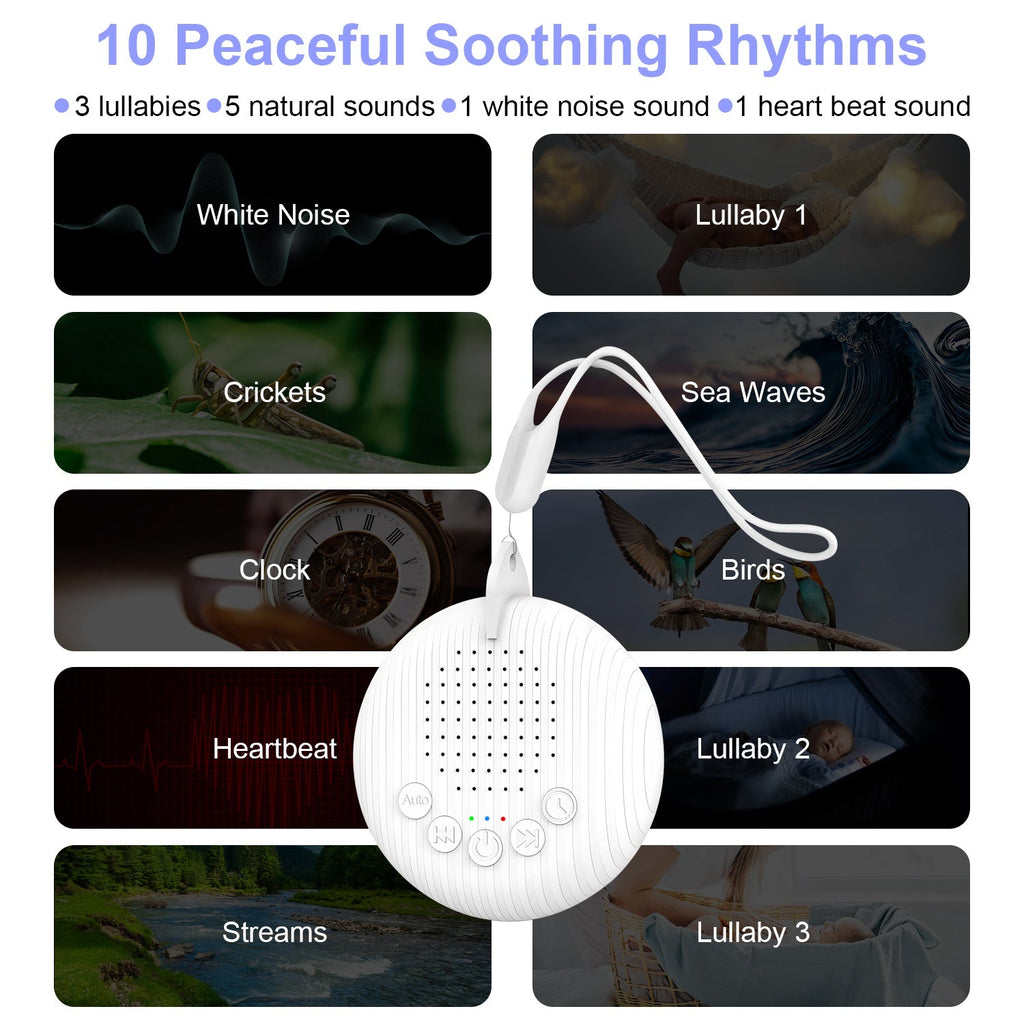 Portable White Noise Sound Machine for Sleep and Focus