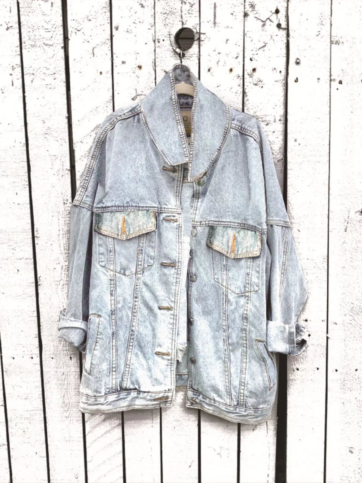Full Size Skull Graphic Button Up Denim Jacket Plus Size