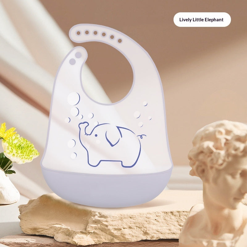 Baby Waterproof And Stain-resistant Food-grade Silicone Bib