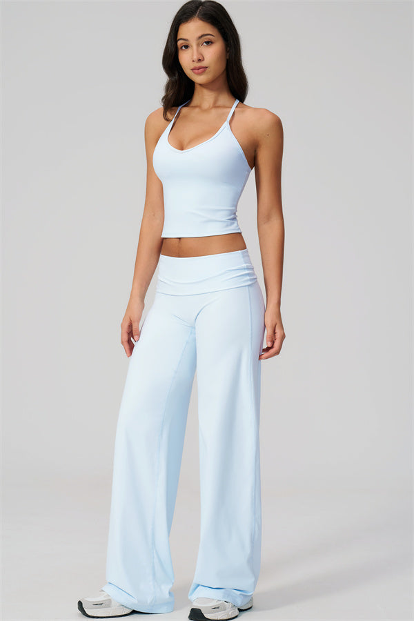 The Daring Tank Top Straight Leg Pants 2-Piece Set
