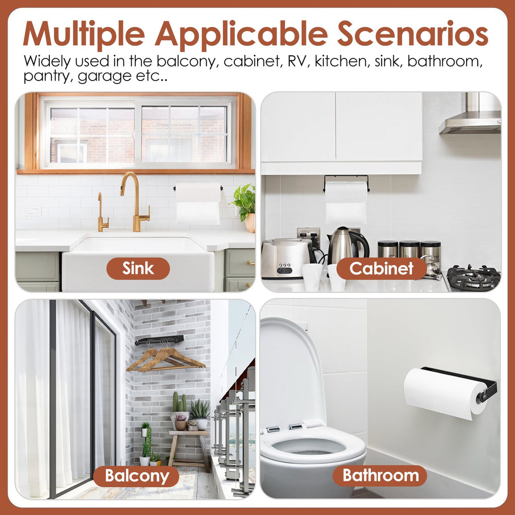 Wall Mounted Paper Towel Holder for Kitchen & Bathroom
