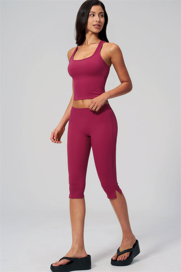 The Revive Crop Top Capri Leggings 2-Piece Set