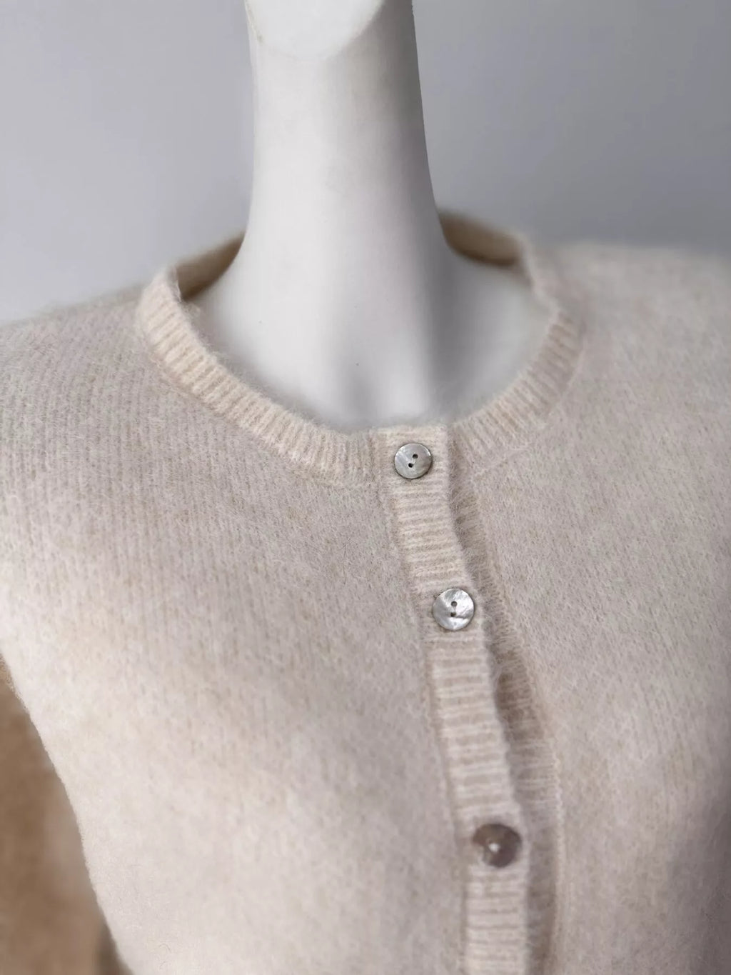 Fuzzy Knit Button-Down Cardigan