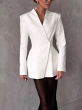 Slim-Fit Structured Waist Blazer