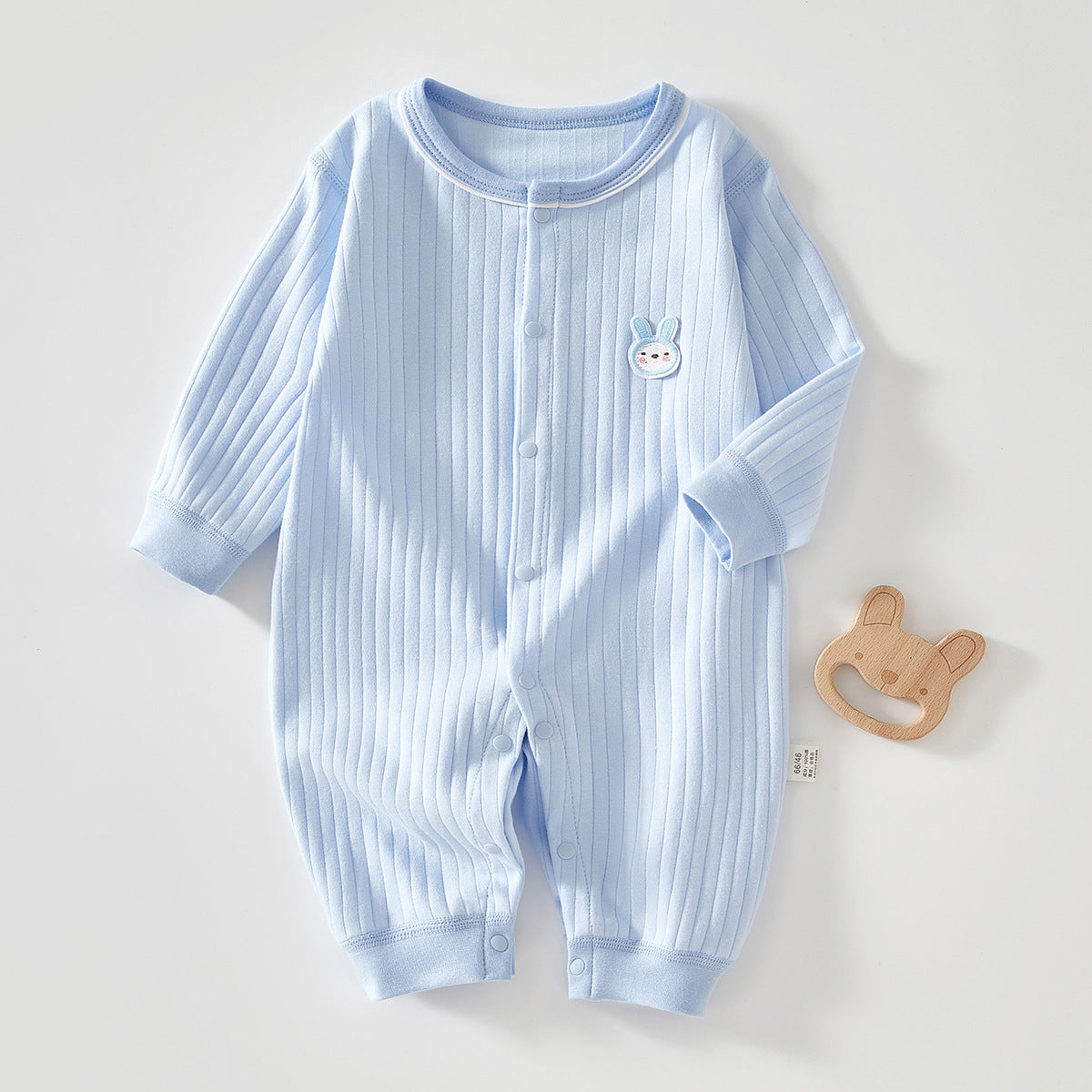 Pure Cotton Boneless Long-sleeve Baby Onesie