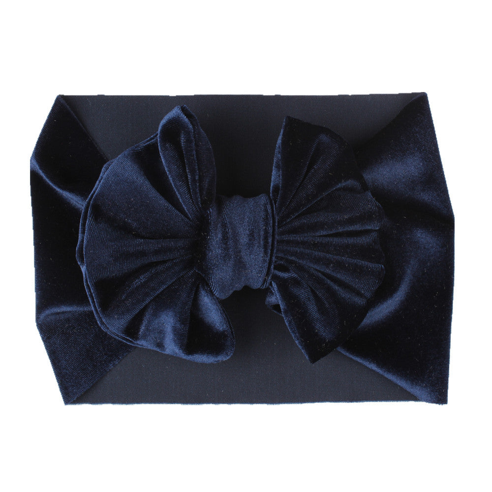 Childrens Multi-color Festive Velvet Headband With Stretchy Hair Accessory