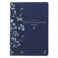 Nlt, the Spiritual Growth Bible (Faux Leather, Navy) - Imitation Leather