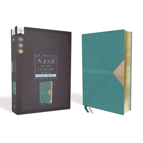 Nasb, Thinline Bible, Giant Print, Leathersoft, Teal, Red Letter Edition, 1995 Text, Comfort Print - Imitation Leather