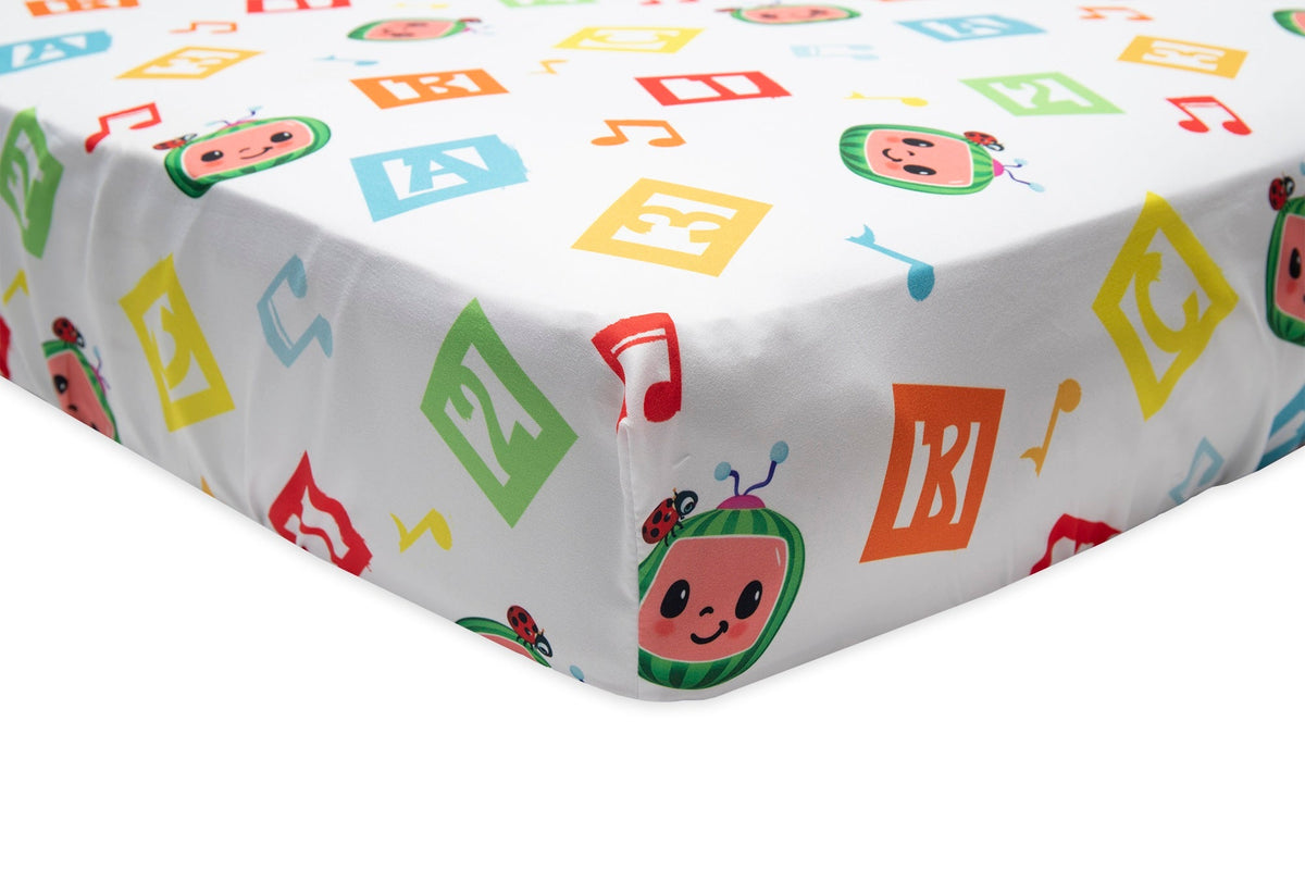NoJo CoComelon Learning is Fun 2 Piece Toddler Sheet Set