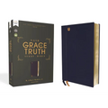 Nasb, the Grace and Truth Study Bible (Trustworthy and Practical Insights), Leathersoft, Navy, Red Letter, 1995 Text, Comfort Print - Imitation Leather
