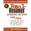 Real-Resumes for Restaurant, Food Service & Hotel Jobs - Paperback