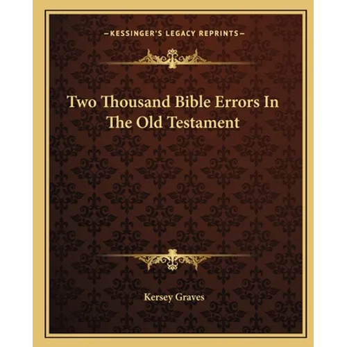 Two Thousand Bible Errors In The Old Testament - Paperback