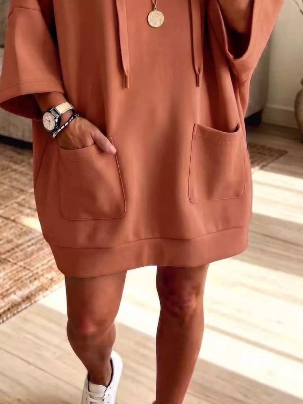 Full Size Drawstring Oversized Front Pockets Oversized Hoodie Plus Size