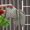 Boys And Girls Fashion Personality Fleece-lined Suit