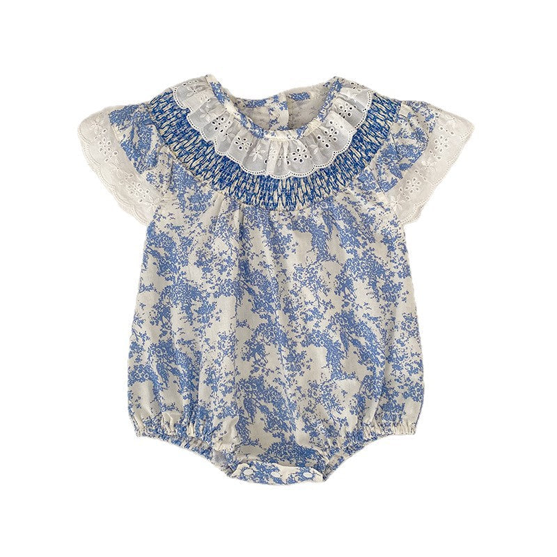 Lightweight Floral Romper For Baby Girls