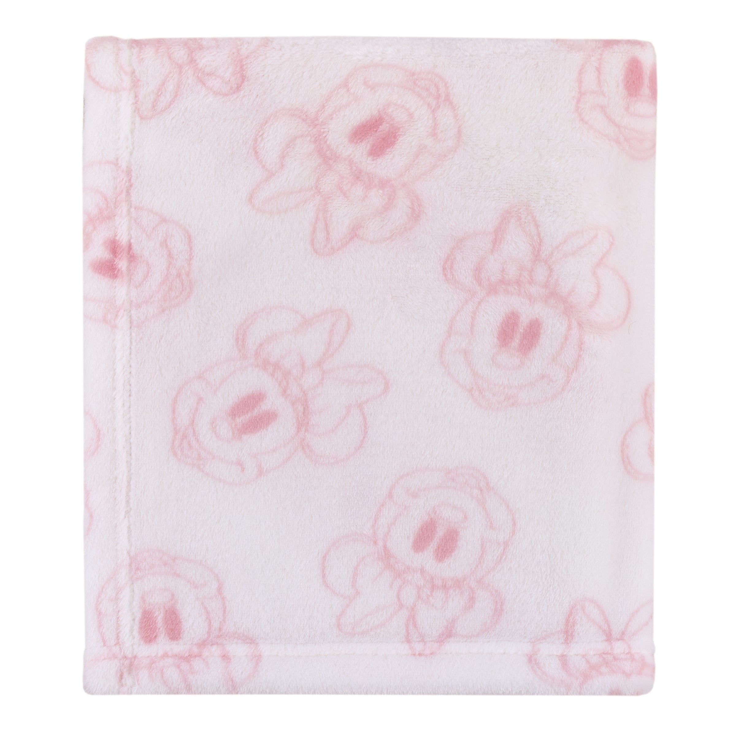 Minnie Mouse Hello Gorgeous Pink and White Floral 3 Piece Nursery Crib Bedding Set - Comforter, Fitted Crib Sheet, and Printed Blanket