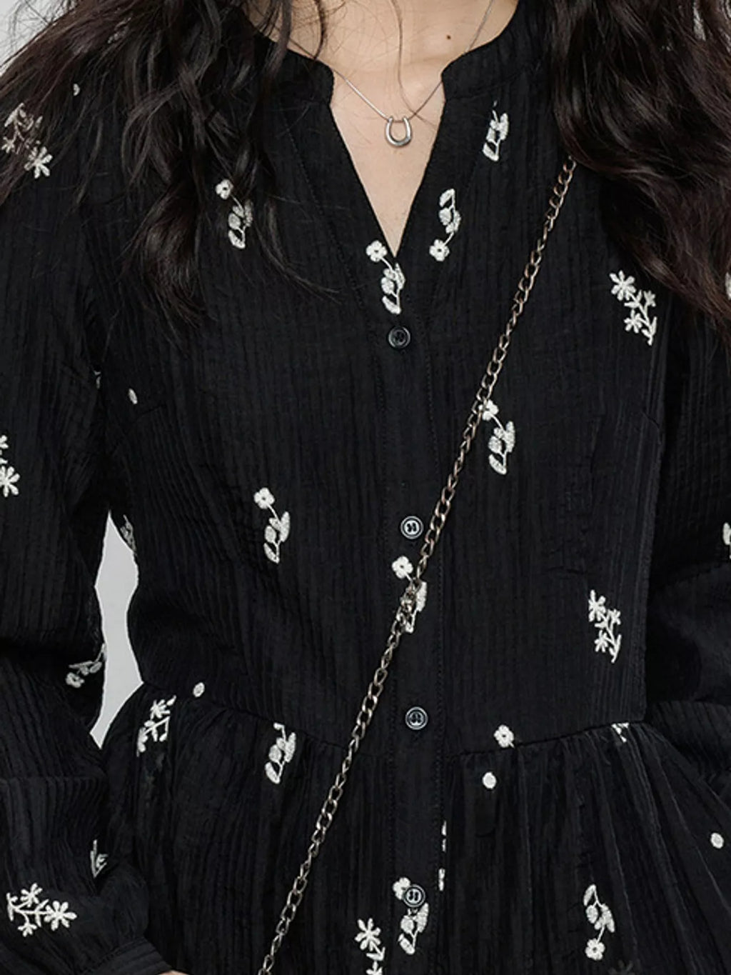 Floral Long Sleeve Mini Dress