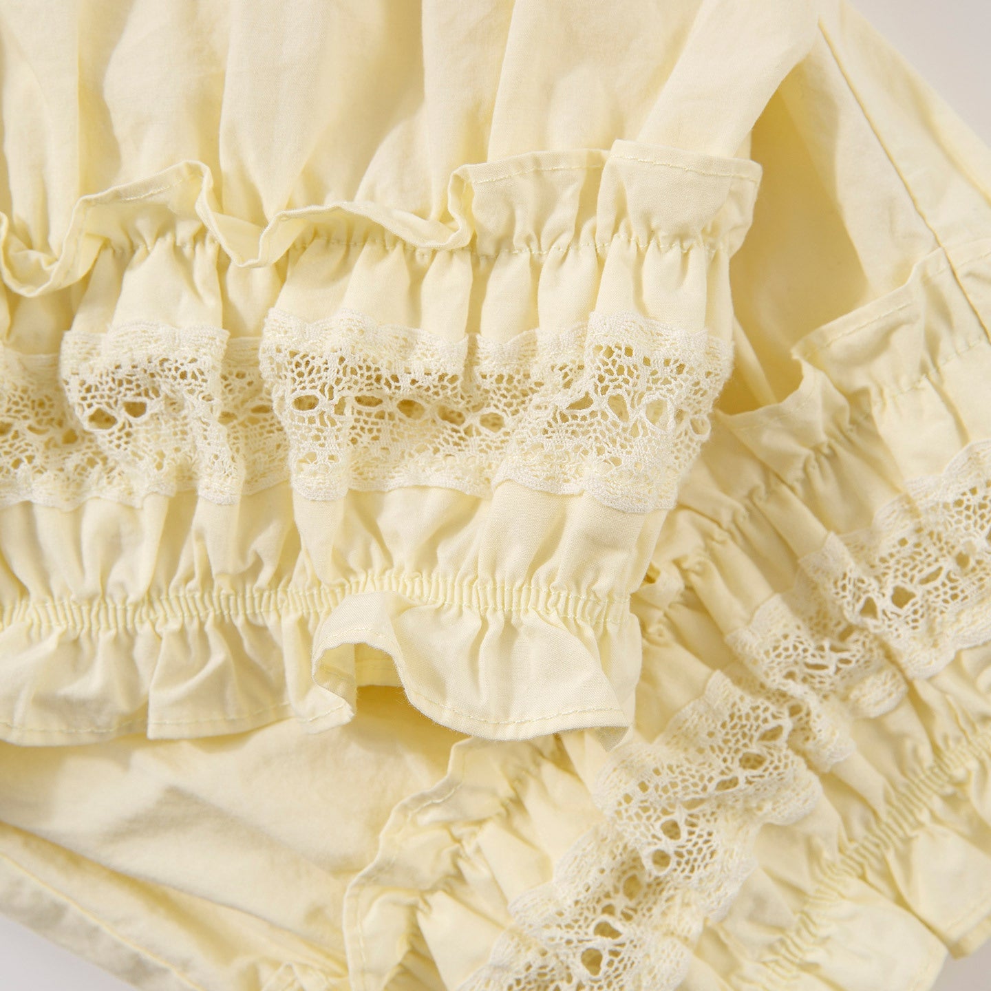 Kids Casual Pants Double-layered Lace-trimmed Ruffle Bloomers
