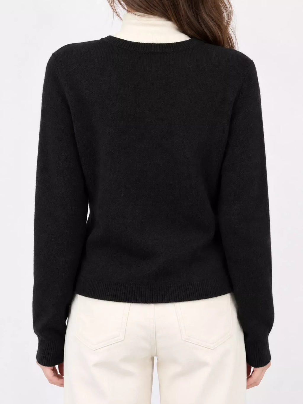 Crew Neck Button-Down Knit Cardigan