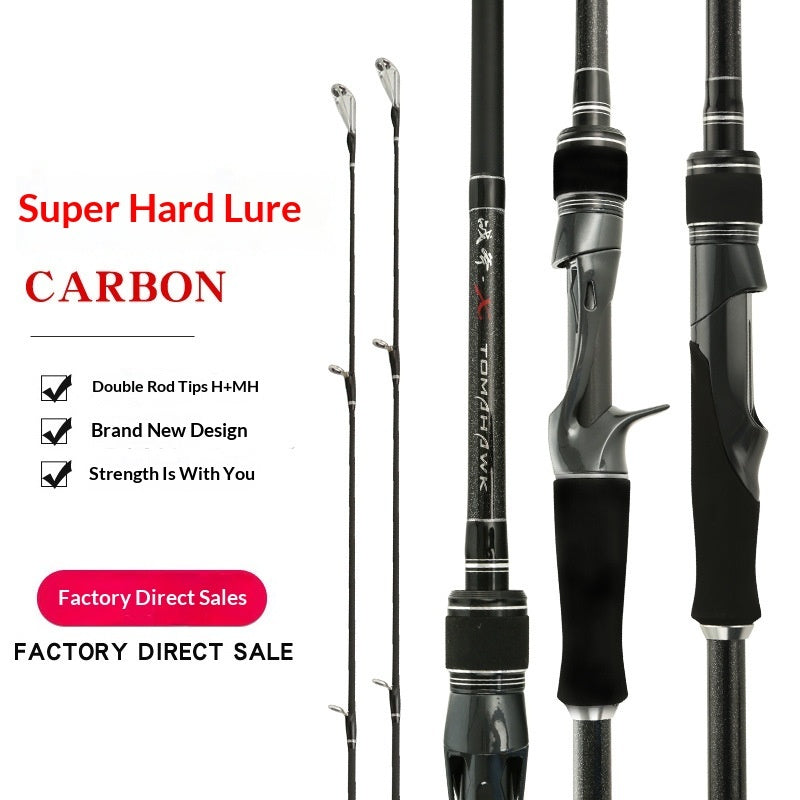 Ultra-hard Straight-shaft Spinning Carbon Lure Rod