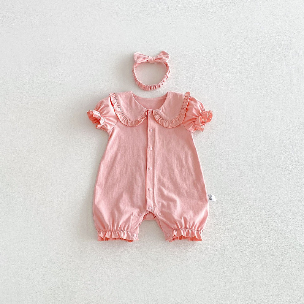 Short-sleeve Shirt Bodysuit For Babies