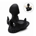 3D Printed Skull Eyeglasses Holder With Catchall Tray, Gothic Glasses Stand Desk Organizer For Sunglasses, Jewelry And Small Items