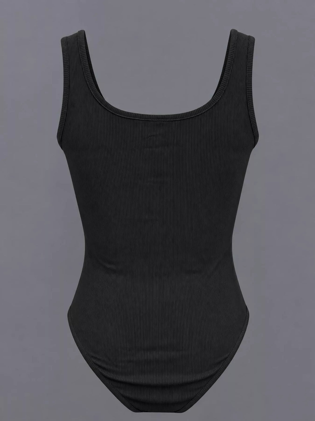 Full Size Ribbed Knit Sleeveless Scoop Neck Bodysuit Plus Size