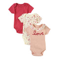 Infant And Toddler Cartoon Embroidered Romper Set Newborn Three-Piece Kit