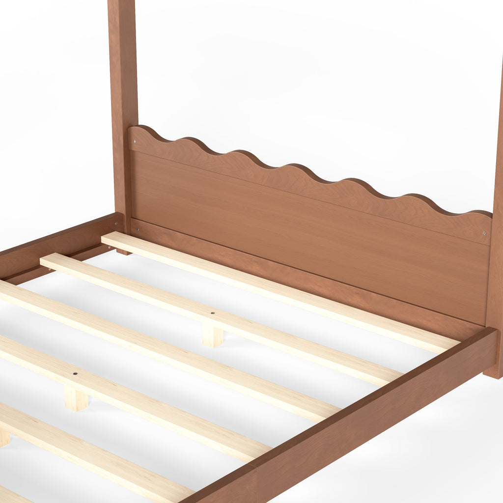Full House Floor Bed with Support Slats - Deep Natural