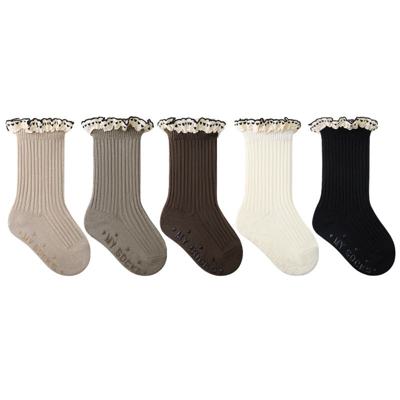 Children Mid Calf Lace Princess Socks