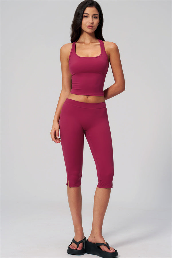 The Revive Crop Top Capri Leggings 2-Piece Set