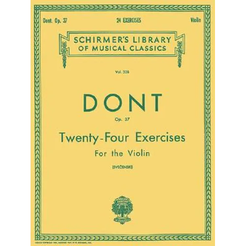 24 Exercises, Op 37: Schirmer Library of Classics Volume 328 Violin Method - Paperback