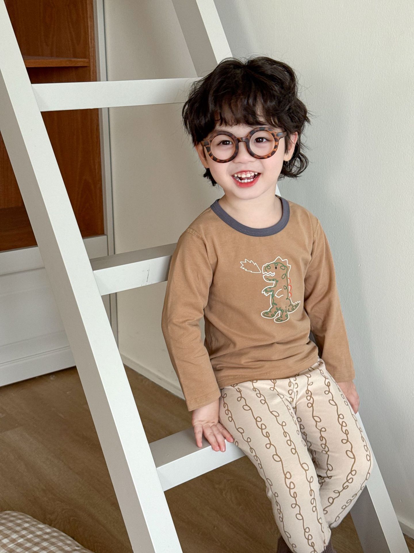 Boneless Pure Cotton Thermal Underwear Set For Boys And Girls Autumn Tops And Pants