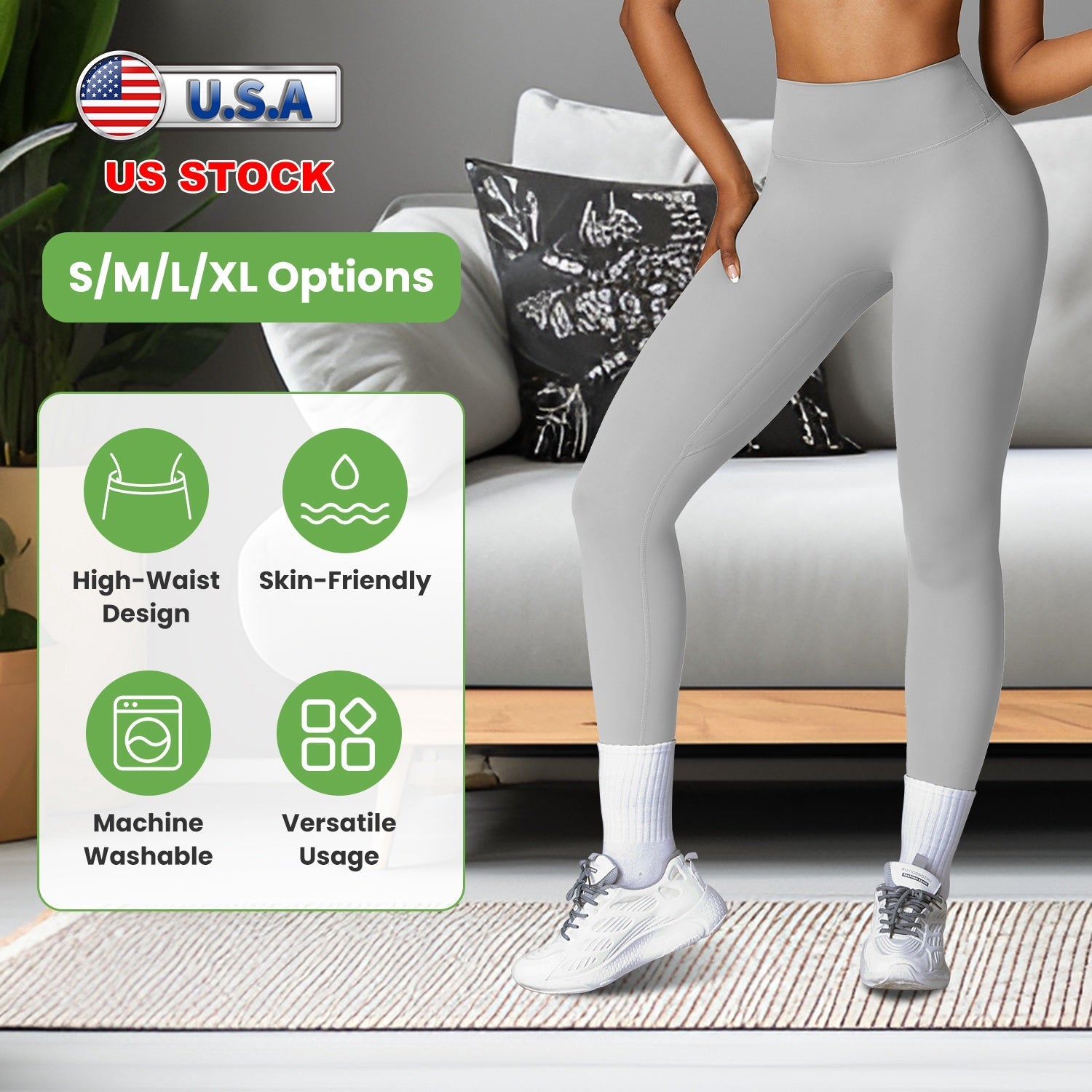 Women's High Waist Leggings with Tummy Control