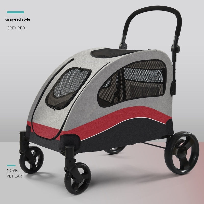 Medium-to-large Lightweight Foldable Pet Stroller Cat Stroller
