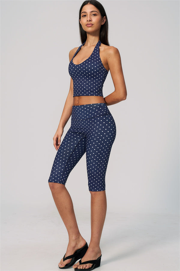 The Frame Halter Tank Top Capri Leggings 2-Piece Set